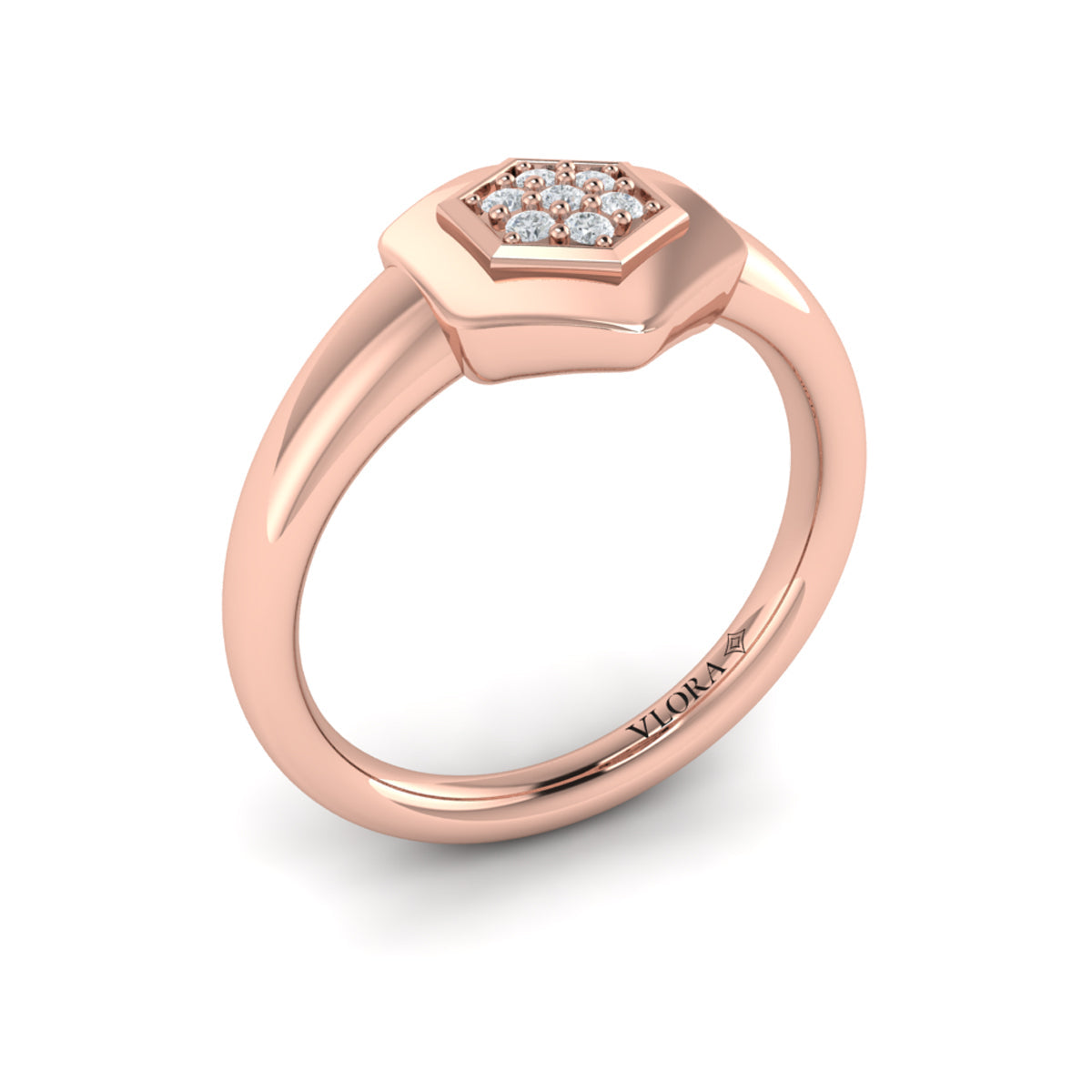 Diamond Cluster Single Honeycomb Ring