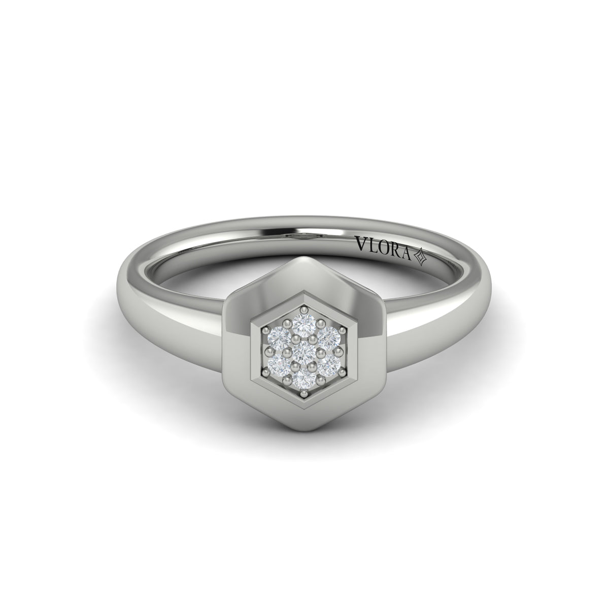 Diamond Cluster Single Honeycomb Ring