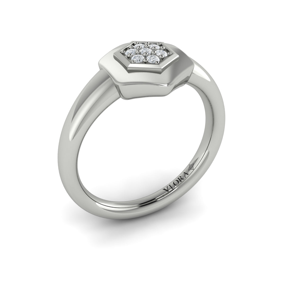 Diamond Cluster Single Honeycomb Ring