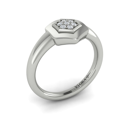 Diamond Cluster Single Honeycomb Ring