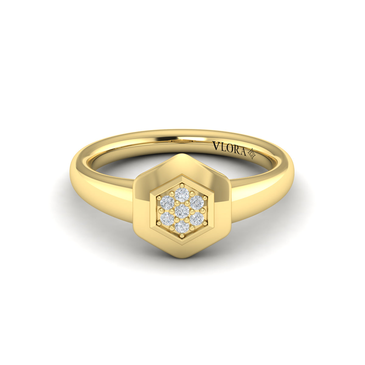 Diamond Cluster Single Honeycomb Ring