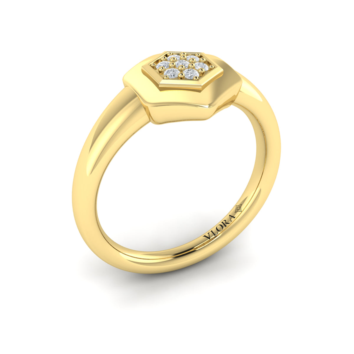 Diamond Cluster Single Honeycomb Ring