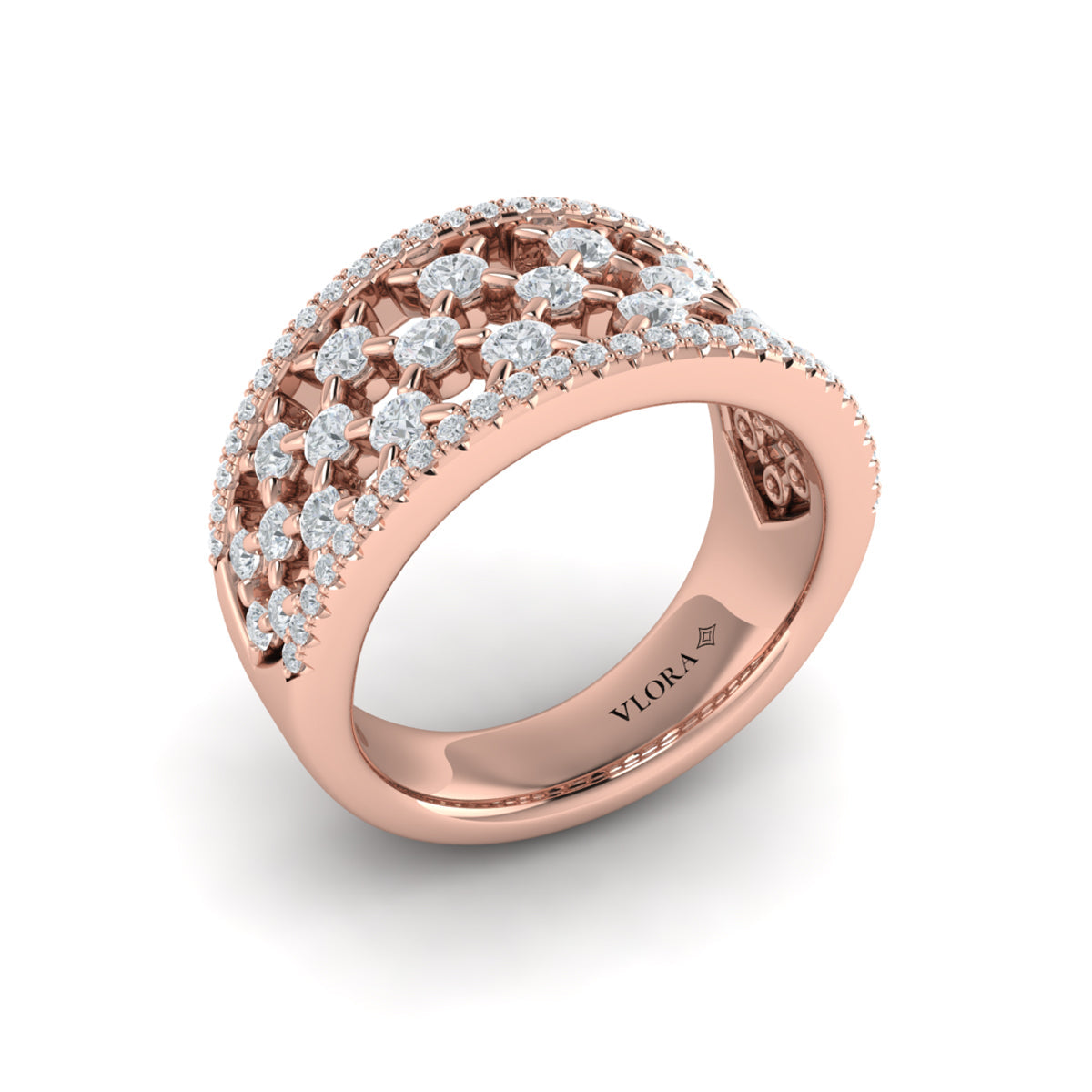 Diamond Open Weave Ring