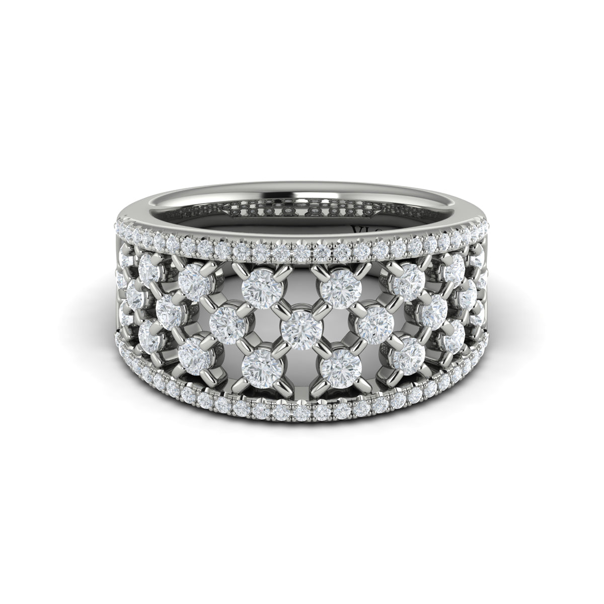 Diamond Open Weave Ring