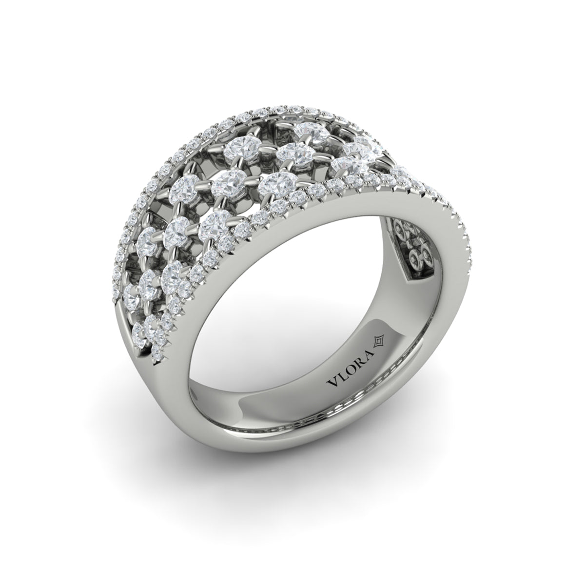 Diamond Open Weave Ring