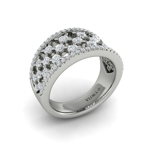 Diamond Open Weave Ring