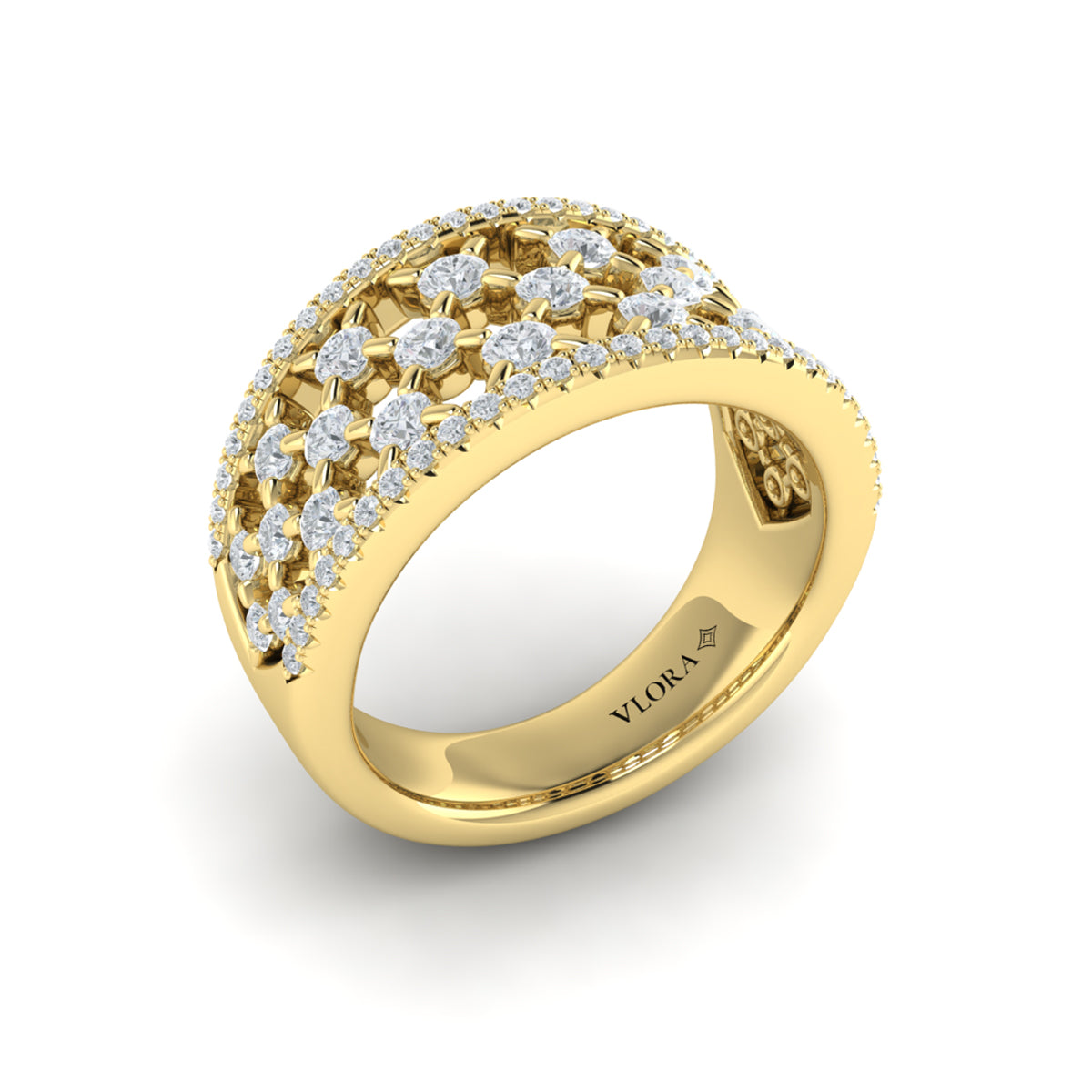 Diamond Open Weave Ring