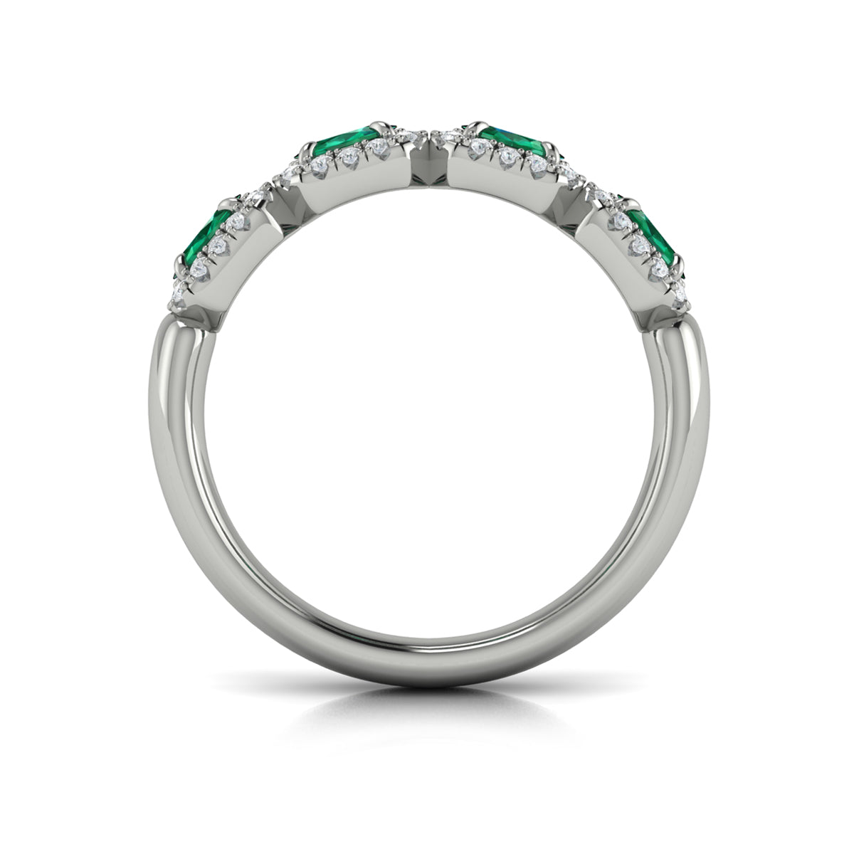 Diamond and Emerald Statement Ring