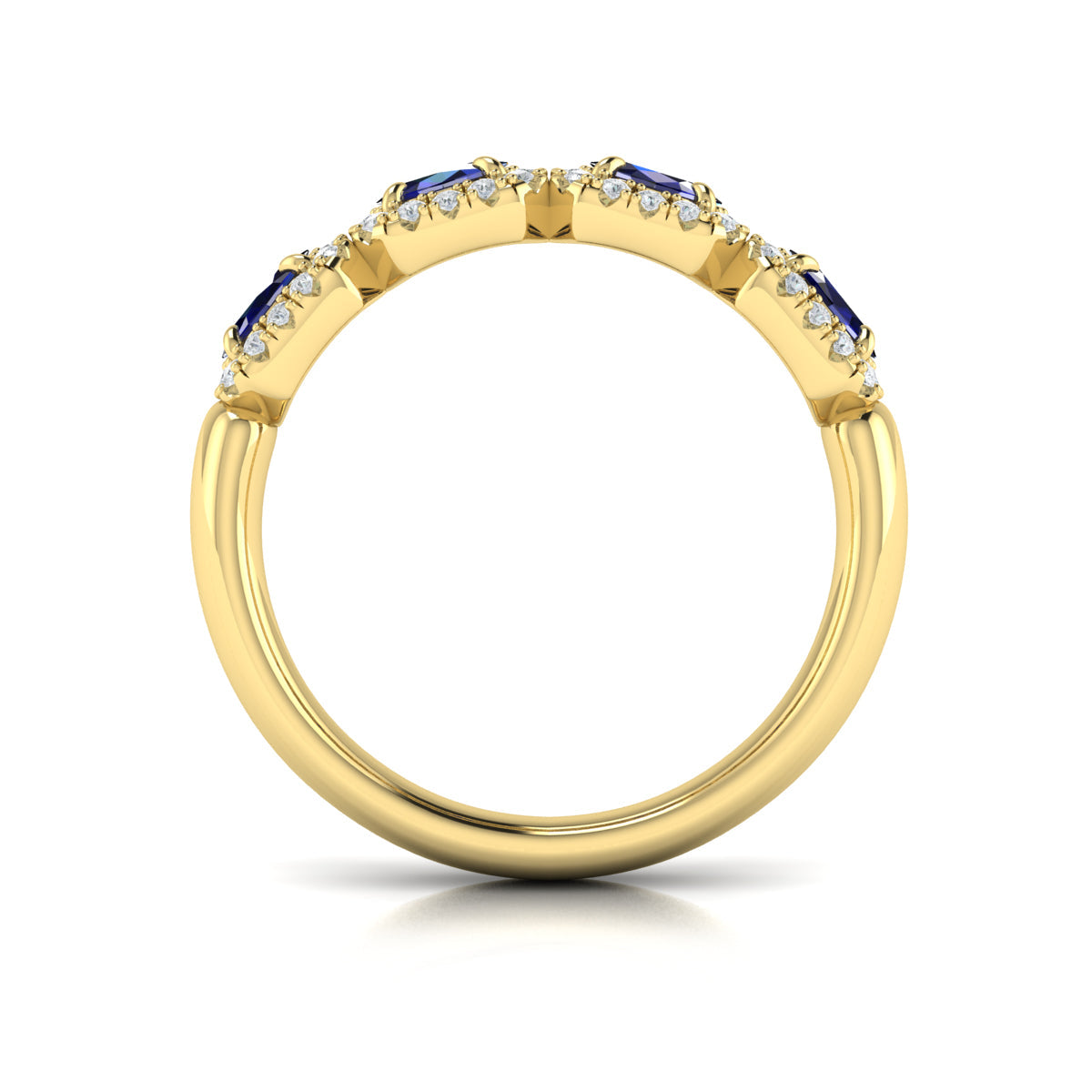 Diamond and Sapphire Statement Ring
