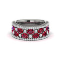 Multi Diamond and Ruby Statement Ring