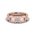 Diamond Accent East West Open Oval Link Ring