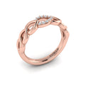 Diamond Accent Open Multi Tear Drop Link Ring
