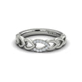 Diamond Accent Open Multi Tear Drop Link Ring
