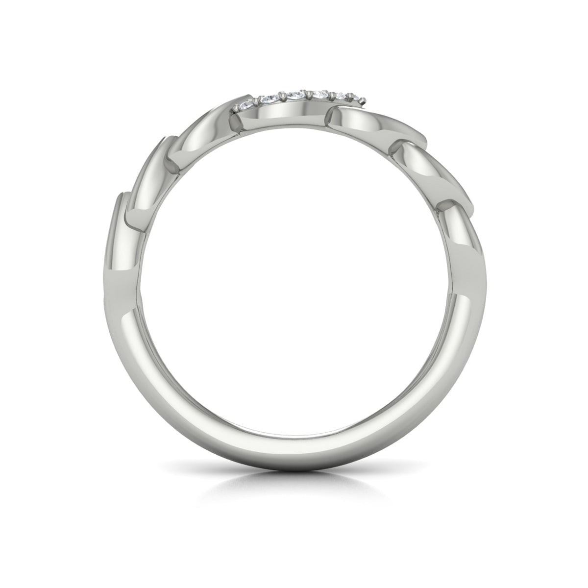 Diamond Accent Open Multi Tear Drop Link Ring