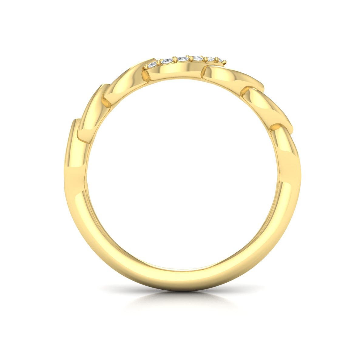 Diamond Accent Open Multi Tear Drop Link Ring