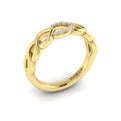 Diamond Accent Open Multi Tear Drop Link Ring