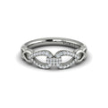 Diamond Double Open Tear Drop Link Bracelet
