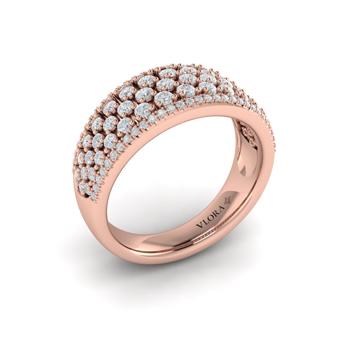 Diamond Multi-Row Statement Ring