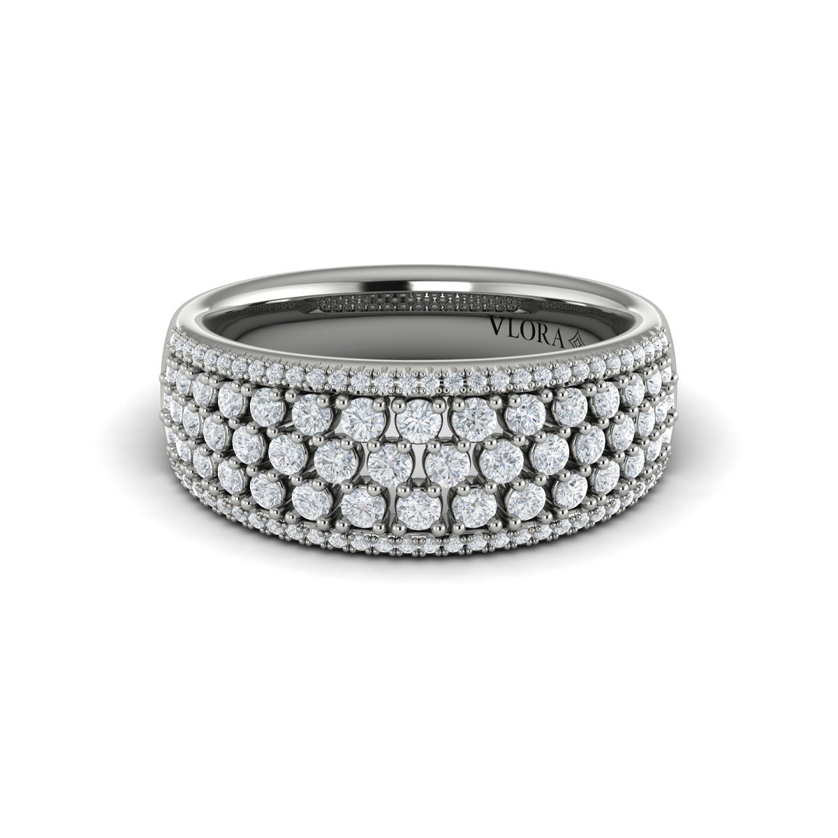 Diamond Multi-Row Statement Ring