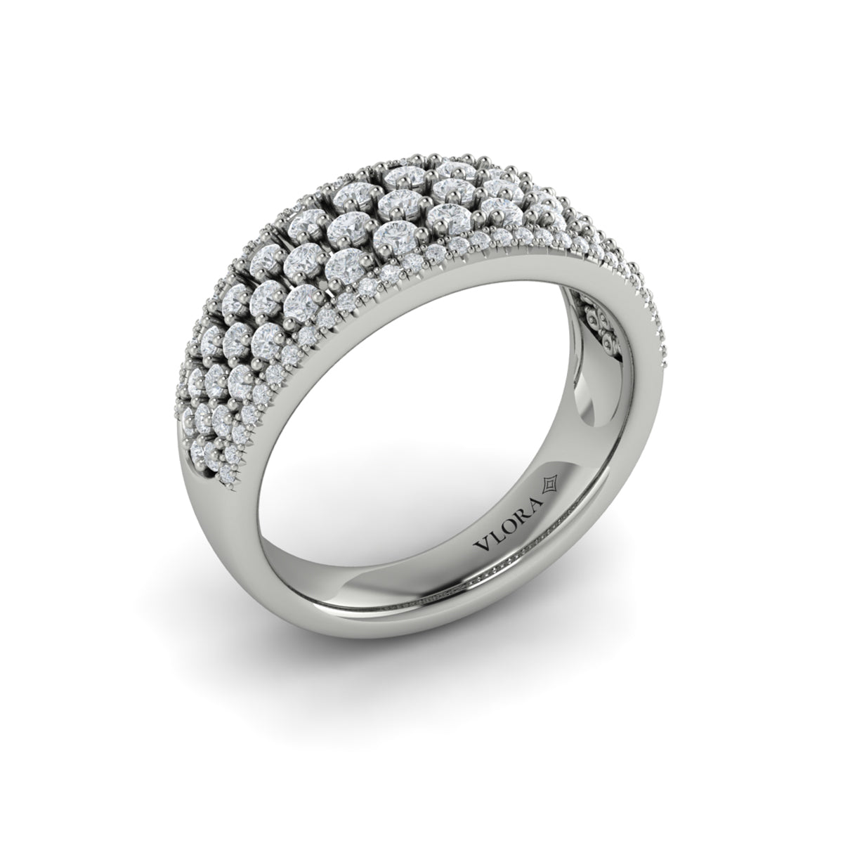 Diamond Multi-Row Statement Ring