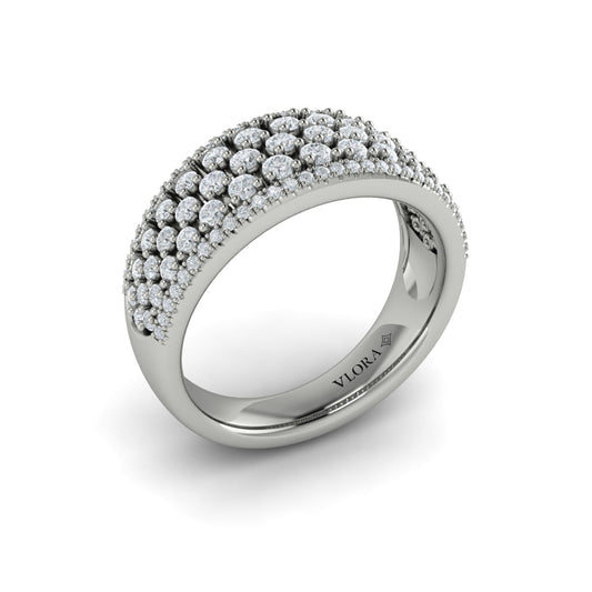 Diamond Multi-Row Statement Ring