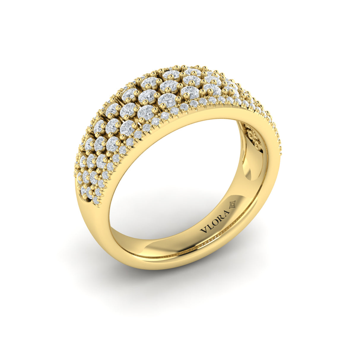 Diamond Multi-Row Statement Ring