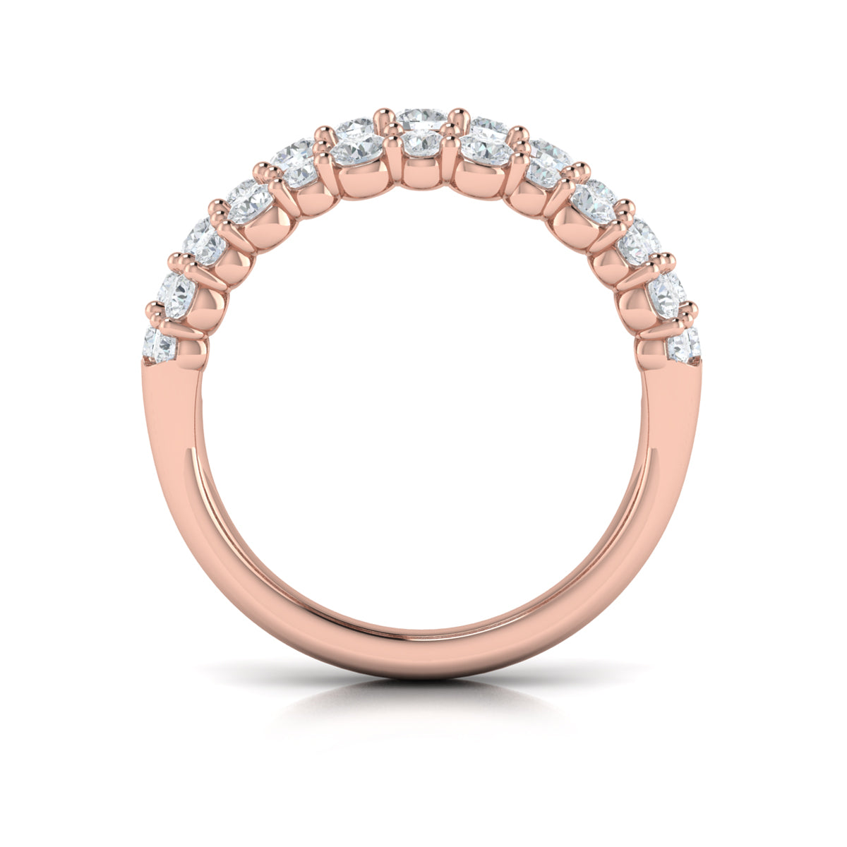 Diamond Double Row Statement Ring