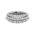 Diamond Double Row Statement Ring