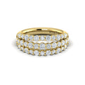 Diamond Double Row Statement Ring