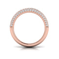 Multi Diamond Baguette and Round Two Row Diamond Ring