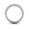 Multi Diamond Baguette and Round Two Row Diamond Ring