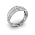 Multi Diamond Baguette and Round Two Row Diamond Ring
