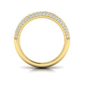 Multi Diamond Baguette and Round Two Row Diamond Ring