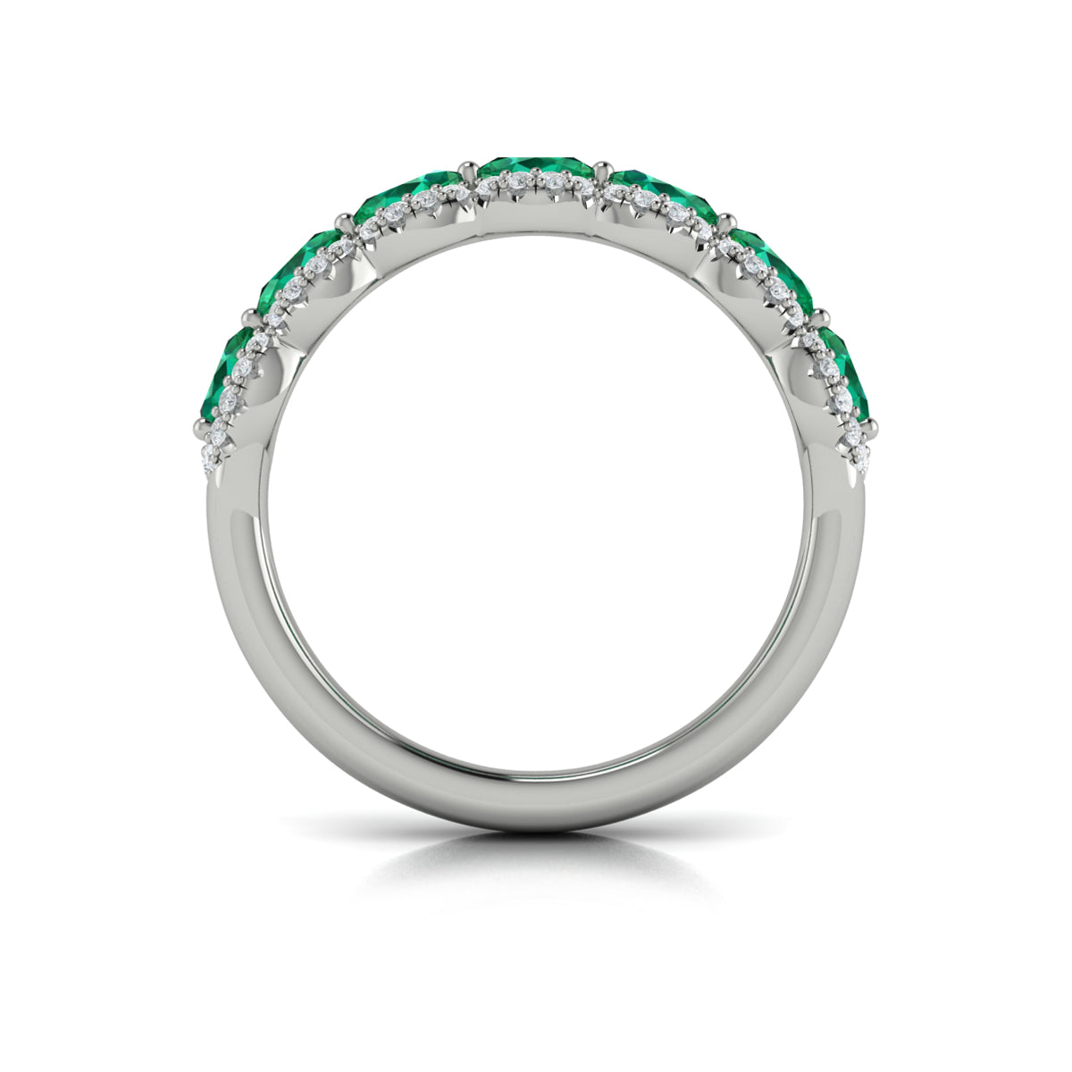 Diamond and Emerald Statement Ring