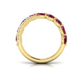 Multi Diamond and Ruby Twist Statement Ring
