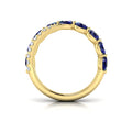 Multi Diamond and Sapphire Twist Statement Ring
