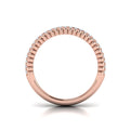 Fluted Ring with Center Diamonds