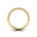 Fluted Ring with Center Diamonds