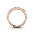 Fluted Band Ring Edged with Diamonds