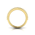 Fluted Band Ring Edged with Diamonds