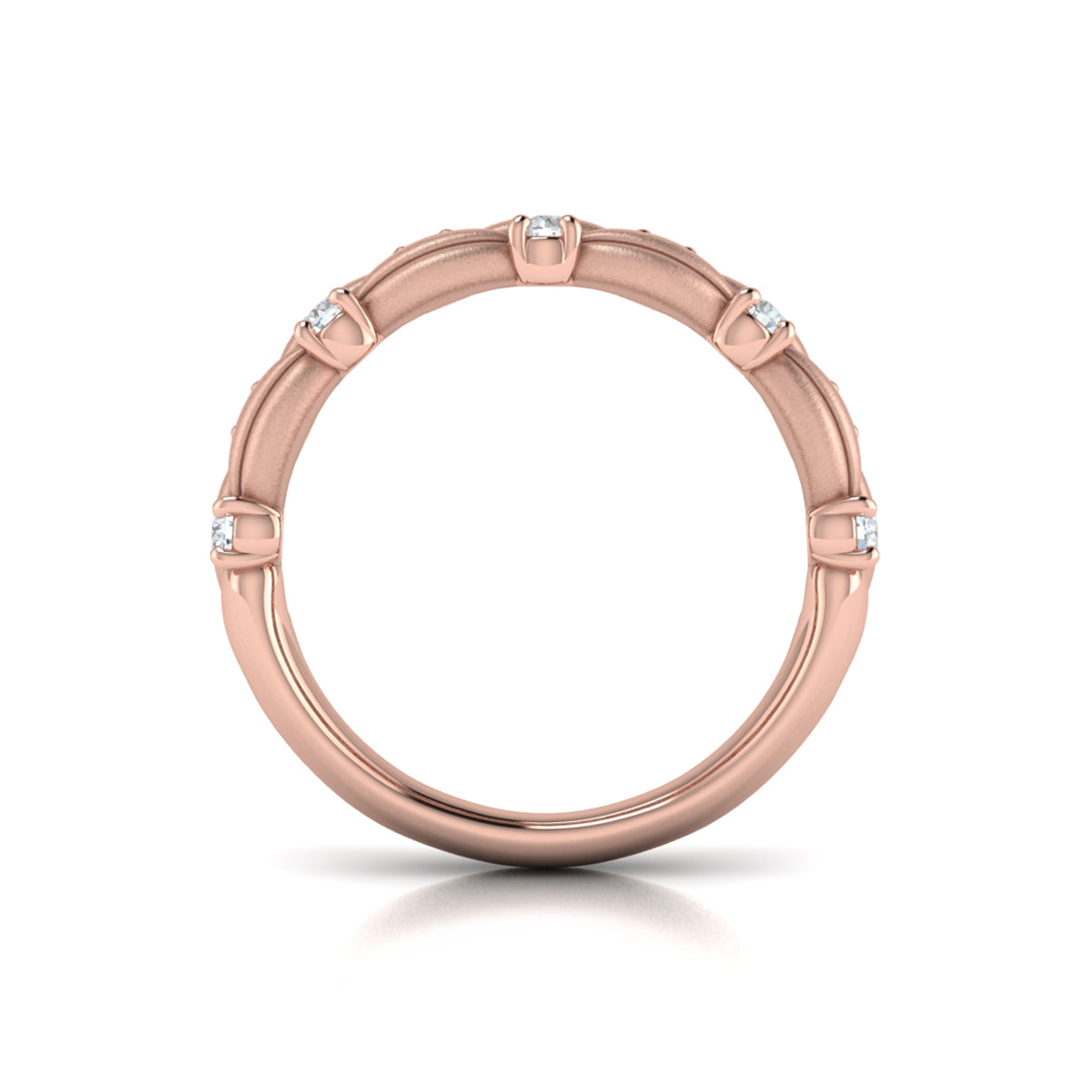 Double Madeleine Ring with Sanded Finish