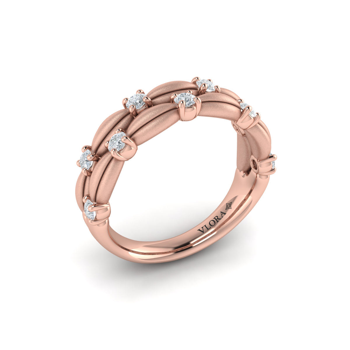 Double Madeleine Ring with Sanded Finish