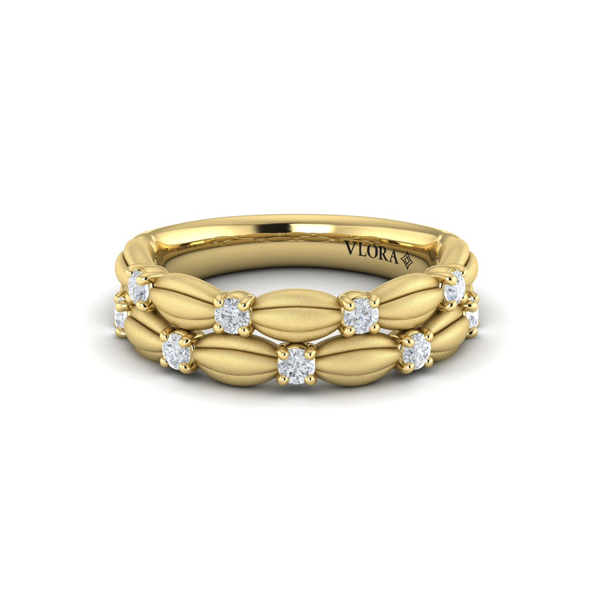 Double Madeleine Ring with Sanded Finish
