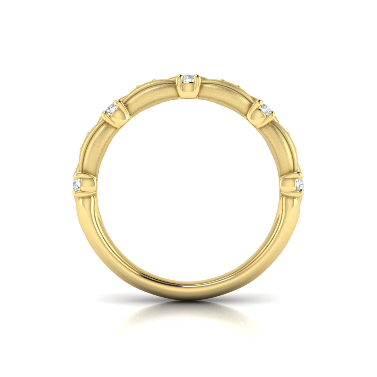 Double Madeleine Ring with Sanded Finish