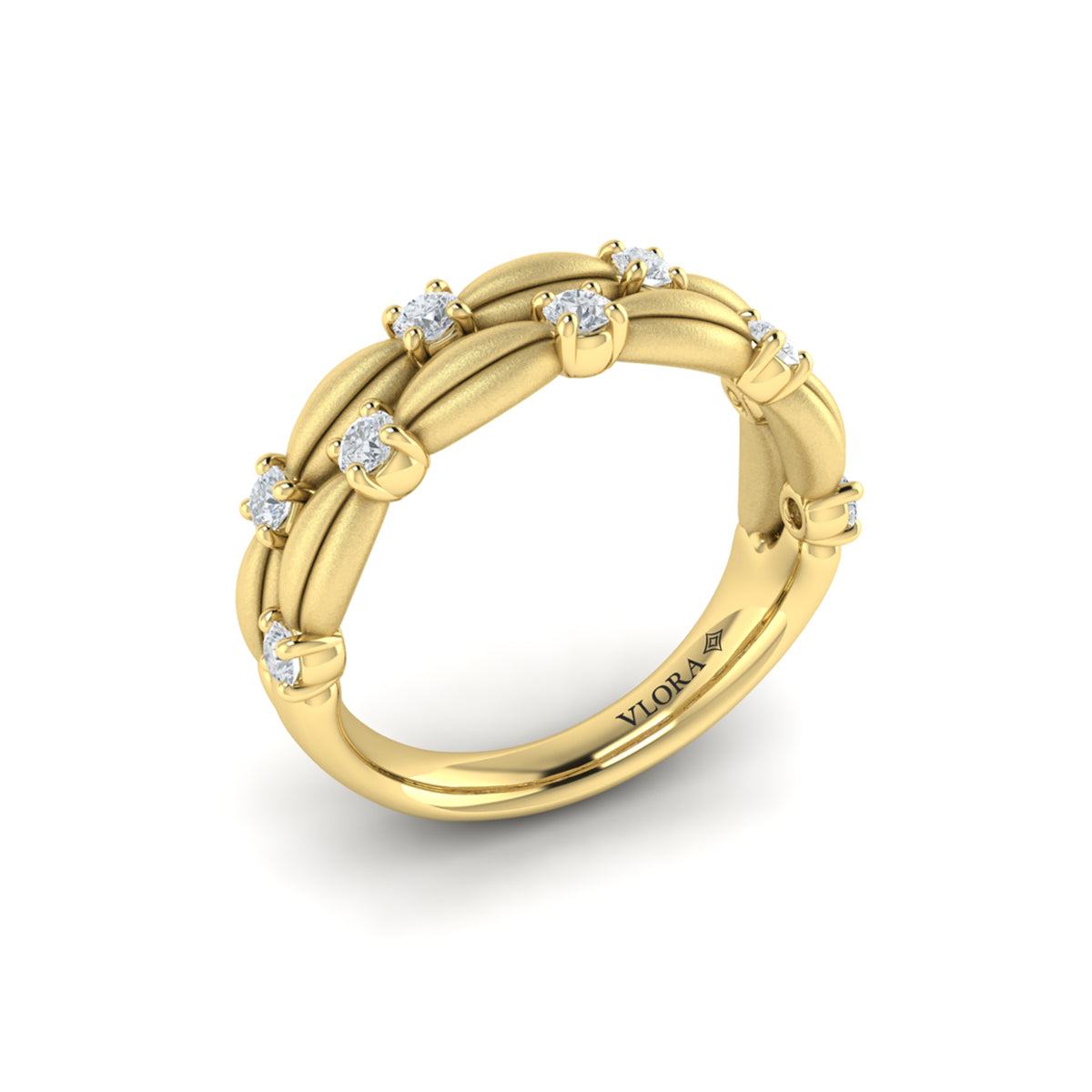 Double Madeleine Ring with Sanded Finish