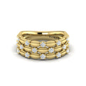 Triple Madeleine Ring with Sanded Finish
