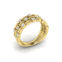 Triple Madeleine Ring with Sanded Finish