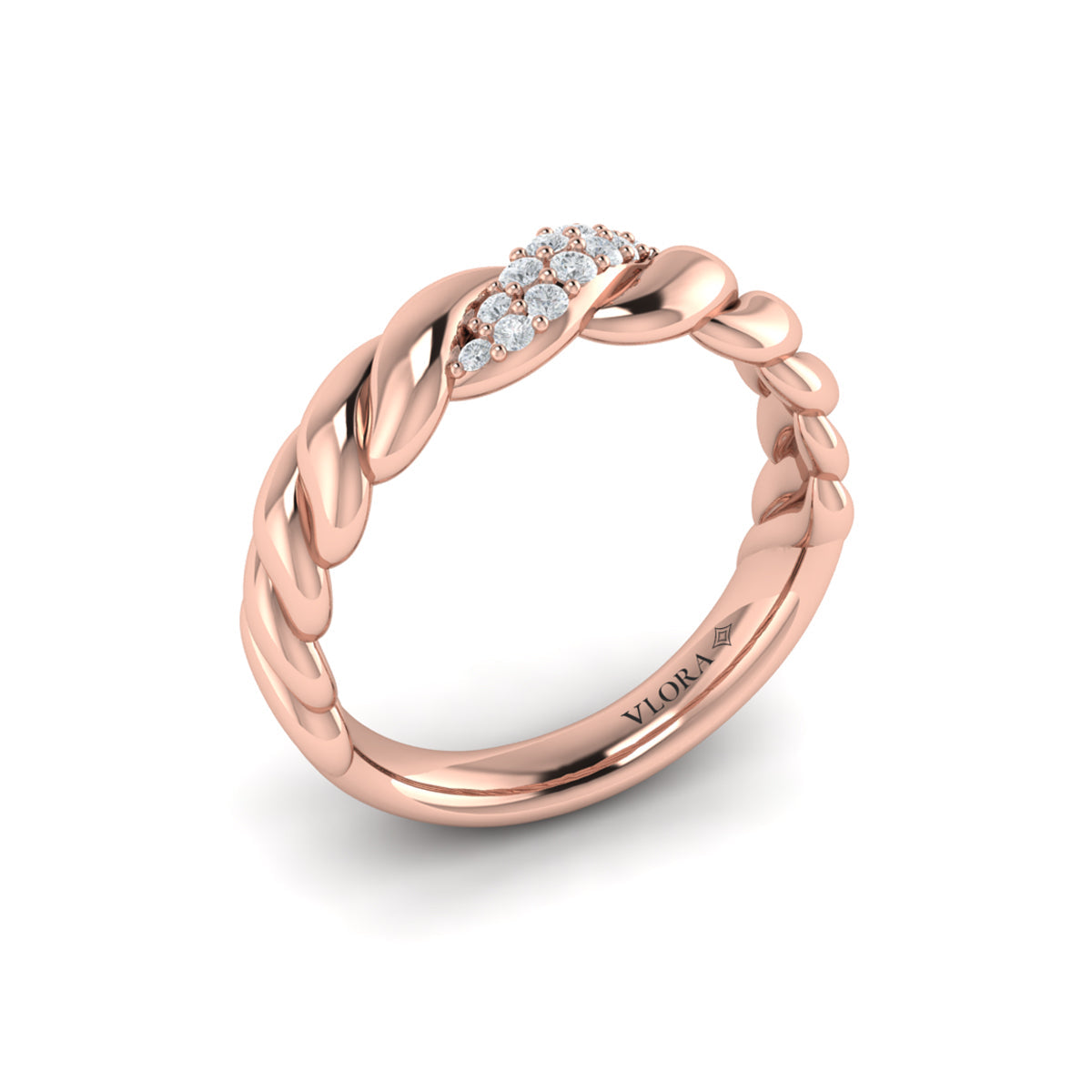 Delicate Conch Twist Ring