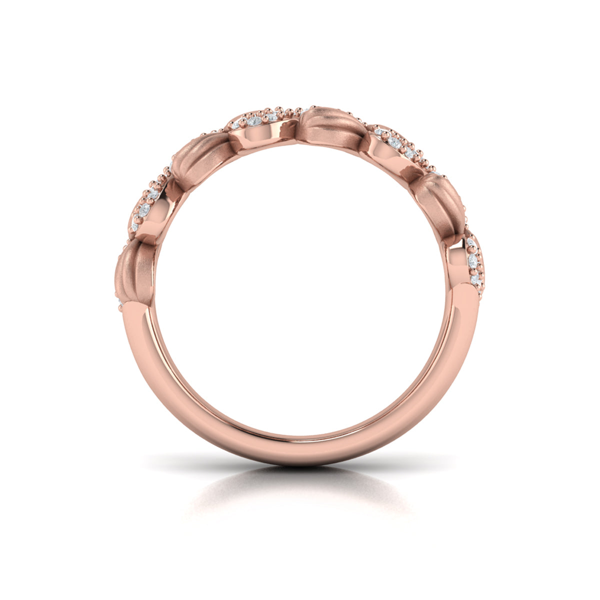 Scallop Ring with Sanded Finish