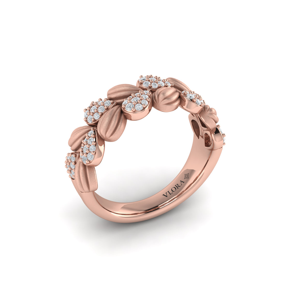 Scallop Ring with Sanded Finish